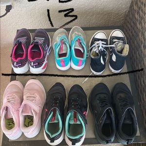 Kids sneakers size 13 and 1 .$10 each